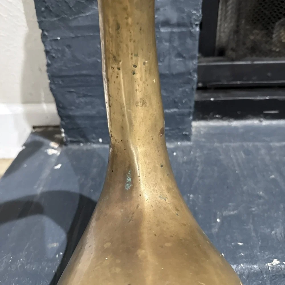 Vintage XL Brass Swan Figurine 21